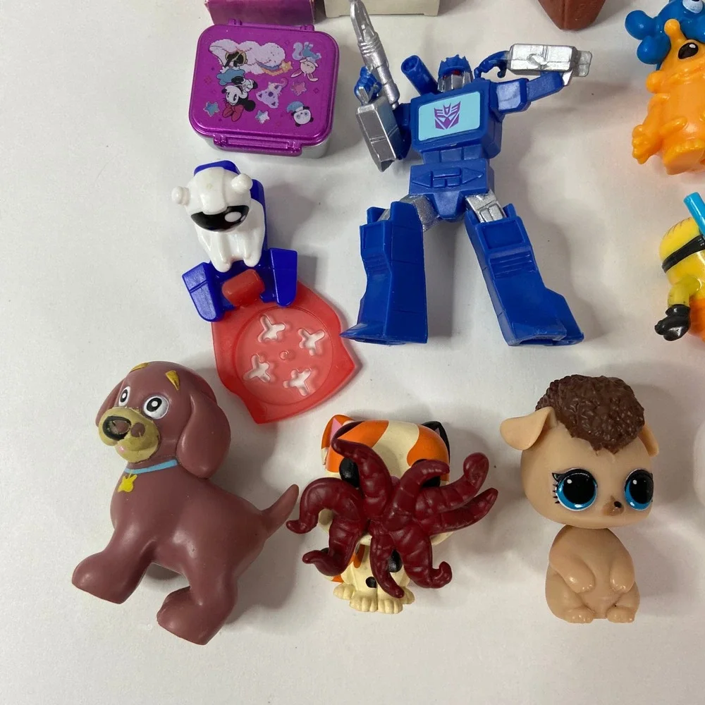 26 Mixed Mini Figure Lot Disney Star Wars Transformer John Cena Shopkins Minions